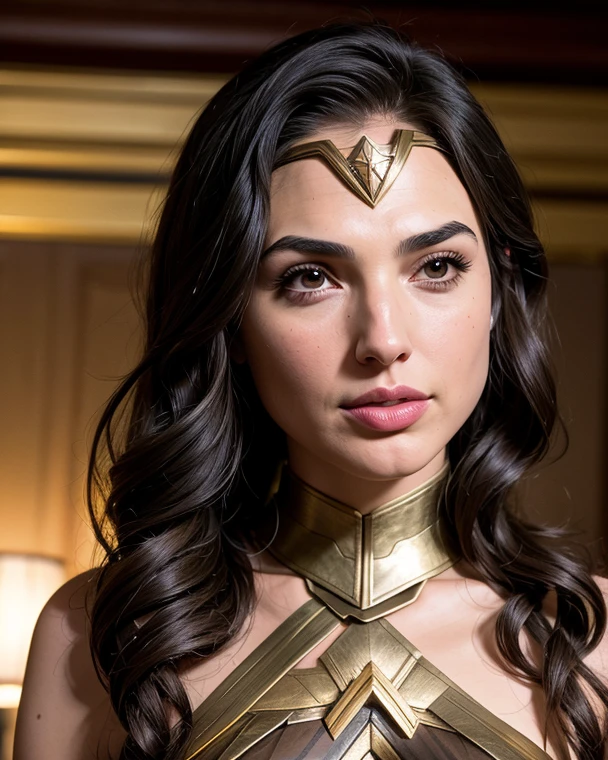 DC movies,photo of a 18 year old girl,wonder woman,clapping hands,happy,ray tracing,detail shadow,shot on Fujifilm X-T4,85mm f1.2,depth of field,blurry background,bokeh,motion blur,<lora:add_detail:1>,