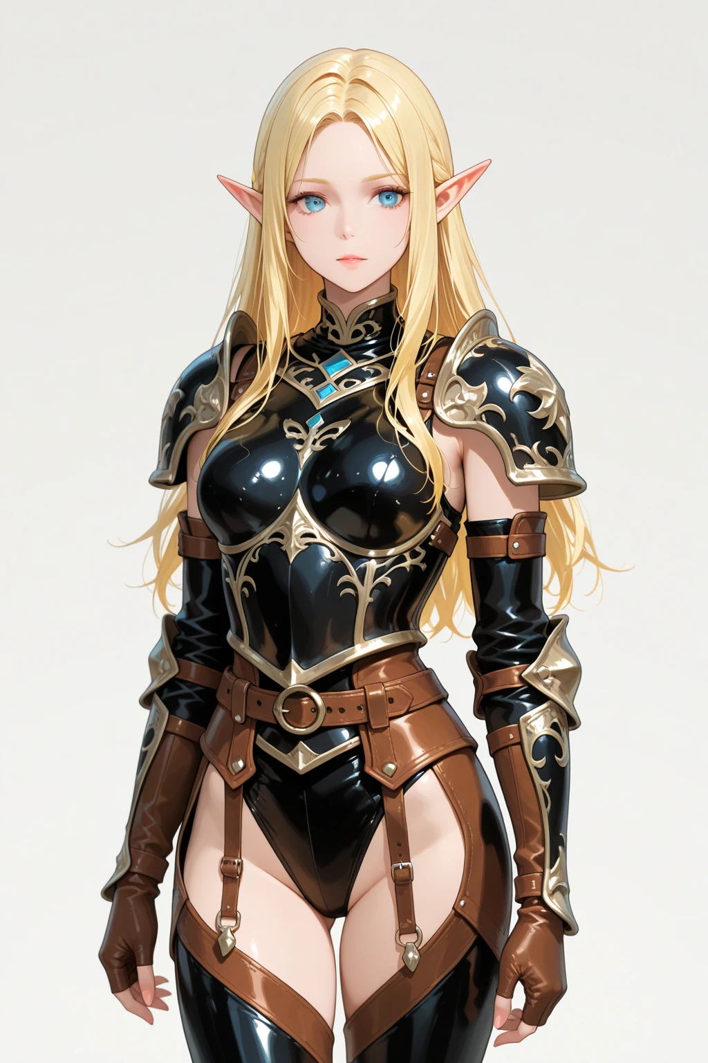 (best quality), 1girl, female, pale skin, (black hair), blonde ombre, medium hair, messy hair, hair over eyes, (brown eyes), perfect eyes, dark circles under eyes, skinny body, , flat chest, (elf), pointed ears, fantasy outfit, childish, masterpiece, anatomically correct, highres
