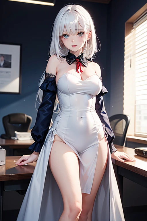 ((Masterpiece)),((Best quality)),Ultra-detailed,illustratio,Explicit,Beautiful body,Beautiful nose,Beautiful character design,Perfect eyes,Perfect face,the wallpaper,超高分辨率,4K,Photography,(Beautiful,Large breasts:1.5),(Beautiful face:1.2),Beautiful legs,Perfect legs,NSFW,full bodyesbian,Shiny skin,Turin Sukumi, 1girll, underwear, Panties, Breasts, Skirt, Red panties, Solo, Green eyes, shirt, Braid, Long hair, Purple hair, White shirt, Clothes lift, Skirt lift, Black skirt, Blush, Single braid, lifted by self, Collared shirt, braidedponytail, bangs, cleavage, Long sleeves, Closed mouth, view the viewer, Thighs, Miniskirt, Dress shirt, standing, side locks, Cowboy shot, Indoors, scowling, From below, pencil skirts, Carmelto, pantyshot,