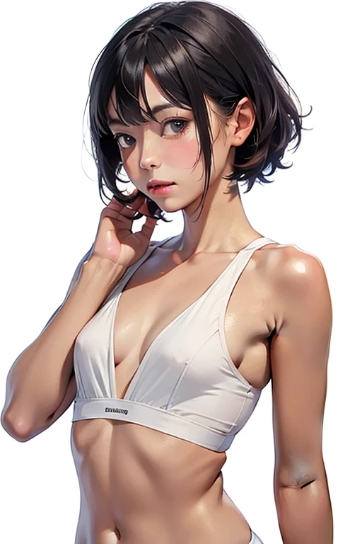 1womanl，5years old，small loli，Exposure， 独奏） she has short black hair、Very short cut hair、Snow-white skin，Seen from the front， Chest: No bulge，Erotic woman showing off her body naked、Erotic woman raises one leg high and shows off her pussy　Erotic woman showing off her pussy　服は何も着ないErotic woman showing off her body naked　Spread her pink pussy and show her the depths、