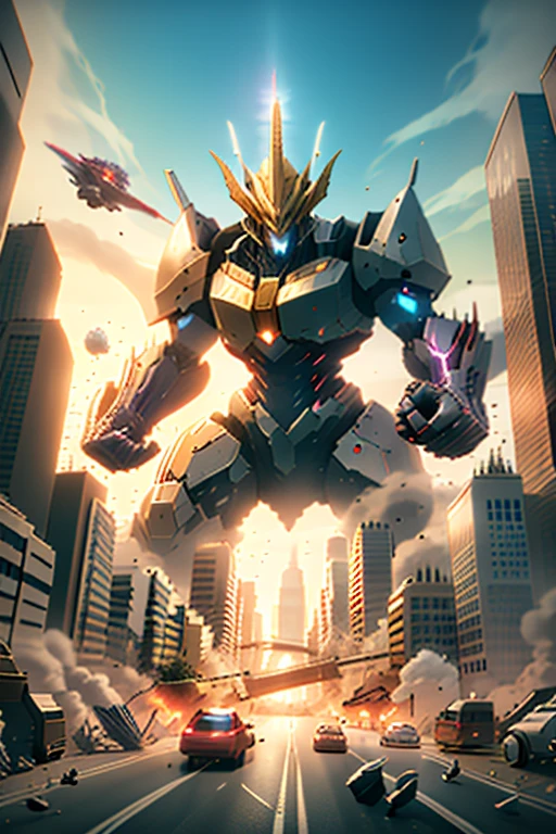 (masterpiece. official art. 8k. best quality. detailed full body. full body.)

(situation 1 : dominating zeraora. Zeraora is over 1000 meters long. giant mechanical Muscular Zeraora is trampling the city. Looking down. macro. stomp. Low-angle perspective. emphasizing the immense size.)

(situation 2 :smoke and flames rising from the destruction in the city)

(Additional details 1: wearing a full-face helmet. high-tech bio-mecha armor. real texture material. whole body shines like metal. Wearing cyberpunk mecha. emphasizes the muscles. suit fully made of metal. intricate armor. Robotic suit. suit fully made of metal. cyborg. Powered exoskeleton with the same design as Zeraora).

(Additional details 2: (gigantic muscles. HYPER MUSCLES. Gigachad Muscular. big muscle. pecs. triceps. traps. unusually developed muscular body. body full of huge muscles. showing off muscles. pectorales enormes. Exaggeratedly huge muscles.).

(Additional details 3: Spread wings. It has wings. have big wings. golden wings).

(Additional details 4: black color hyper penis. hyper black penis. big penis)