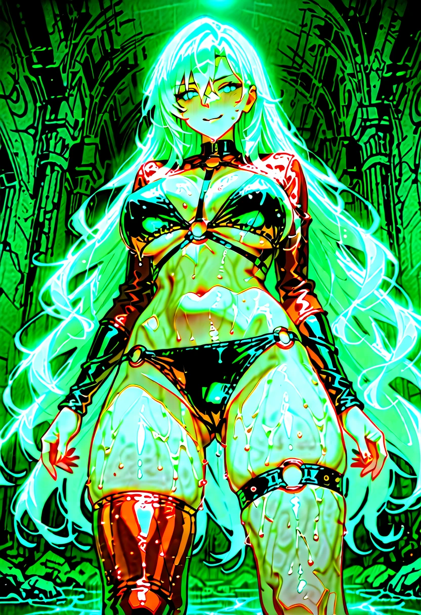 Masterpiece, very detailed drawing, professional illustration, cinematic lighting, light and shadow, detailed face, detailed eyes, alone, woman, beautiful woman, dragon quest, priest, light blue hair, long hair, orange bodysuit, blue priest uniform, priest hat, dirty clothes, torn clothes, defeated by slime, (nsfw:. 1.7), sweating profusely all over, erect nipples, shame, face red with embarrassment, drool, teary eyes, lying on back, outdoors, (rape by transparent tentacle: 1.9), bound by tentacle, ecstasy, orgasm, best shot, angle from above, after the fact, white string panties