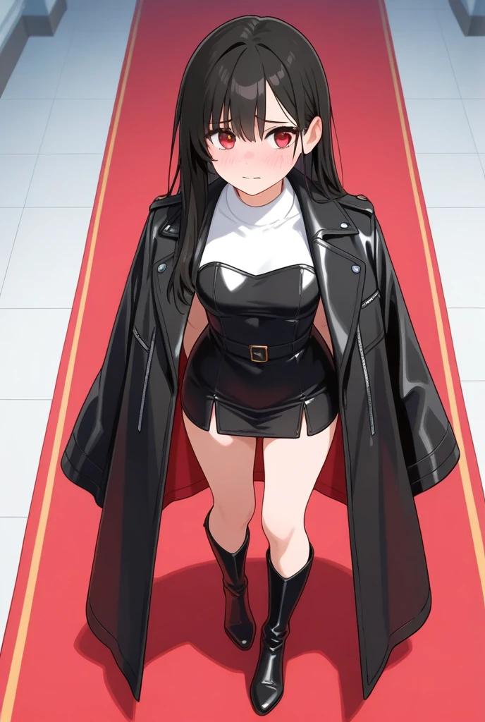 best quality, (masterpiece:1.2), detailed,
1 girl, alone, Keep your mouth shut, light blush,
brown hair, brown eyes, long hair, Double tail,
Uniforms, black skirt, red belt,
Permanently installed, looking at the audience,(Skirt lift:1.3), (thongs:1.1),White panties class