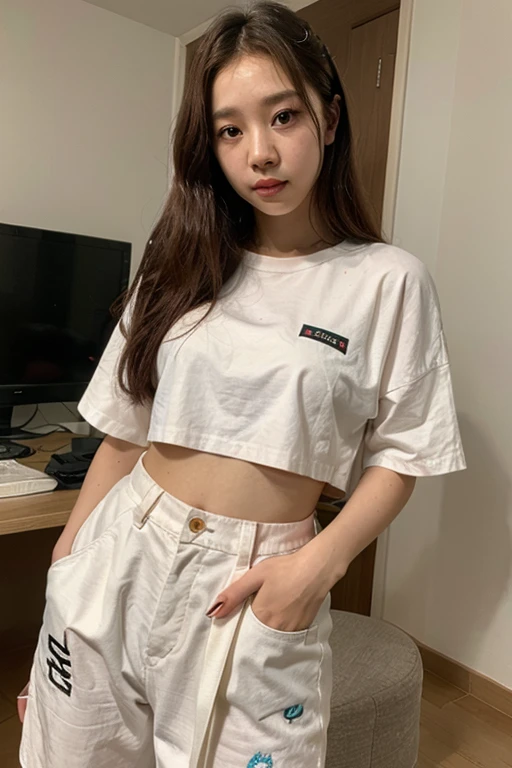 1 a thai cute girl about 30 year old,white
shirt, uniform university of thailand,mini black short skirt,mini earrings,mini necklace,she wearing red high heels,she sitting,a pigtails,big white ribbon on her hair.she had no make up on her face,she had small bag.