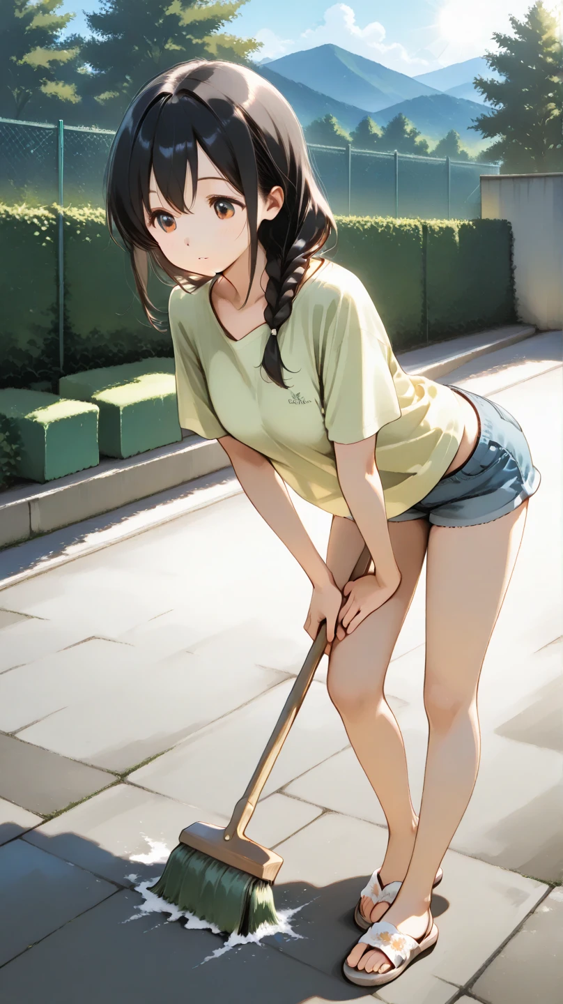 nsfw, (masterpiece, top quality, best quality, highly detailed:1.6), extremely detailed CG unity 8k wallpaper, strong facial expression, (sharp eye:1.2), (scowl:1.1), (embarrassed, blush:1.3), (steam:1.8), (wet:1.2), (sweat:1.1), (trembling:1.3), (open mouth, wavy mouth:1.4), (harf open eyes:1.5), (feeling weak:1.5), (shoot from front, looking at viewer:1.2), (leaning forward,close knees, hands between legs, pee running down legs:2), (((clutching crotch))), (golf course, Sun visor:2), (woman, outdoor, Golfer:1.4), (long hair, brown hair, ponytail:1.5), (woman trembling with sexual climax:1.5), colorful, full body, wide shot, perfect composition, urination, incontinence, piss, peeing self, A lot of pee, pee running down legs, (((pee stream))), (pee puddle), wetting herself, pee stain, peeing, blush, trembling, embarrassed, large breasts, Yellow pee, ((leaking pee)), Shaking one's shoulders, Breaking a sweat on forehead, puddle of pee, Pee at your feet, Pee spread on the floor, Pee stains, Dripping pee between my legs, Feet wet from pee, Pee-covered feet, Pee at your feet, want to pee, about to pee, Full bladder, Pee-soaked skirt, Pee-soaked shoes, natural makeup,