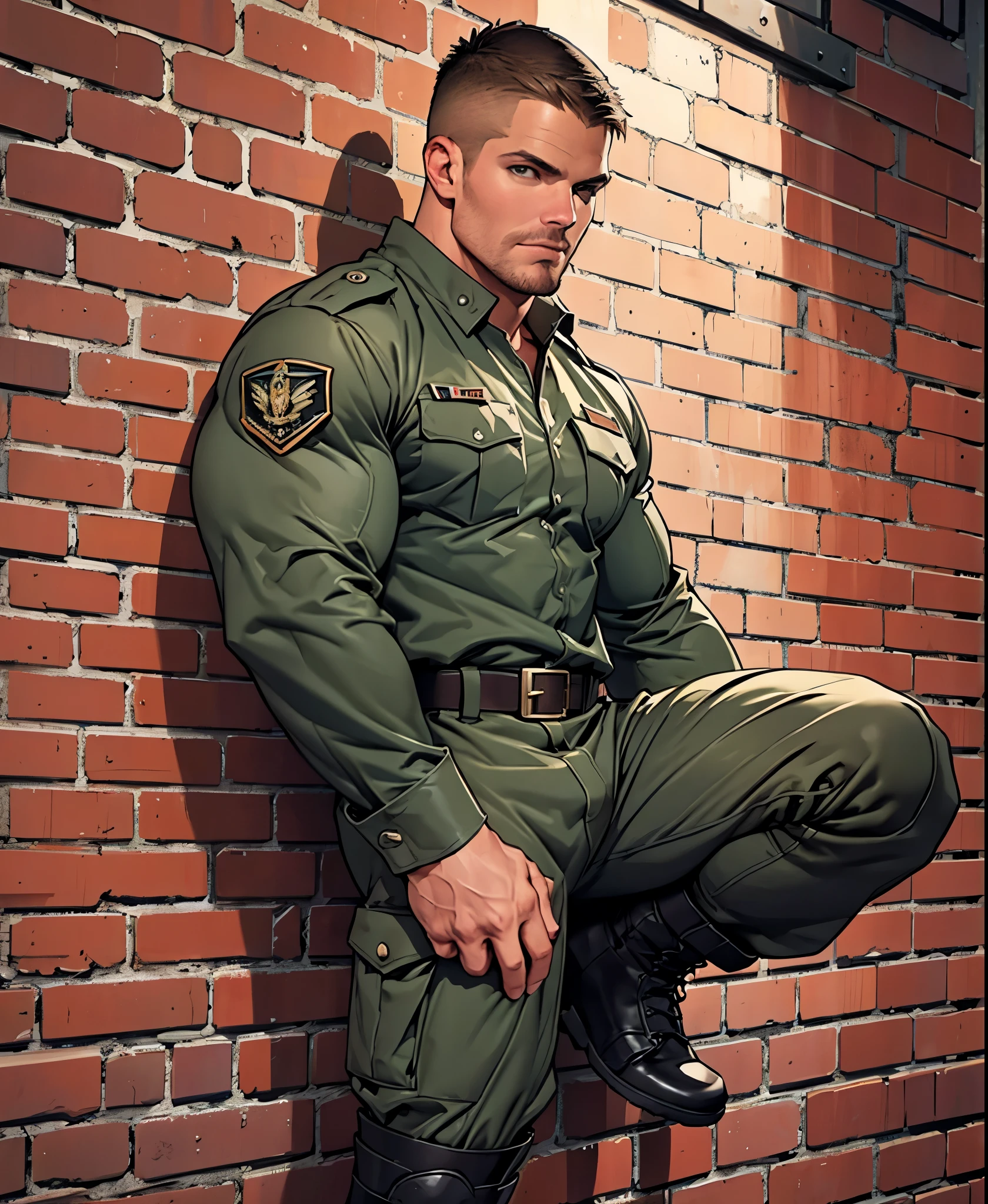 Muscle Rusos militar men 