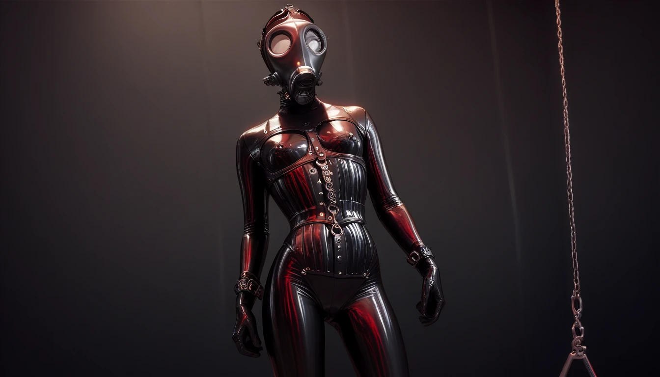 (unbuttoned clothes:2),faceless,best quality, ultra detailed,atomic heart, robot, android, cyborg, (mirror:0.8), (((faceless))), 1girl, (solo:2),standing, (red hair:2), (long braided hair:1.2), (single bang:1.2), medium breasts, (white shirt:1.4), (black long necktie:1.5),full body,(interview:1.3), (dark background, chains:1.3),, RAW photo, 8k uhd,, Masterpiece,best quality, beautifully painted,highly detailed,, Masterpiece,best quality, beautifully painted,highly detailed,