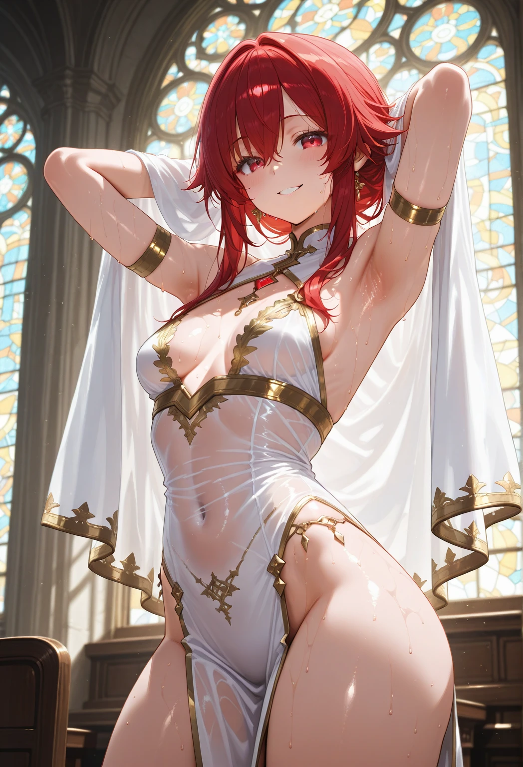 8k,女神のClose-up, Gorgeous Dress, sexySuper Beauty(Like the real thing)Goddess of War,Slender body,Muscular woman,smile,Kind eyes,Beautiful long red hair,Strongly defined abdominal muscles,sexy,Very detailedなアート作品, Alexandra Fomina Art Station, 2. 5d cgi anime Fantasy artwork, Fan Art Best Art Station, Amazing character art, Kschat Krentz Key Art Feminine, Chengwei Pan at Art Station,Ultra-high resolution,Fantasy art,Strongly defined abdominal muscles,Slim muscular legs,Very large breasts,Gorgeous long skirt,Inside the temple,View your viewers,smile,Kind eyes,Beautiful expression,Close-up,5d cgi anime Fantasy artwork、デジタルFantasy art)、壮大なFantasy artスタイル、charm、Beautiful fangs、Looking at the audience、Captivating Gaze、masterpiece,masterpiece,highest qualityのフォトリアリスティックなRAW写真。Bright colors,Rich colors, Backlight, Cinema Lighting, Film Grain, 50mm lens, Nikon D850,Realistic Skin,Ultra-high resolution,Realistic scale skins,Goddess of Evil,Horns of the Evil God,A muscular and slender macho man,Golden Eyes(Golden Glitter Effect),smile,,Very detailedなアート作品、 Detailed digital animation art、 ArtStation Pixiv の Artgerm、Dynamic Angle,Ultra-high resolution,Like the real thing見える肌,charm的,sexy,Active,Top-down view,Super Beauty,(Like the real thing),DeviantArt Artstation CGScosiety, 3D Rendering Character Art, ArtStation HD Trend, リアルな陰影のPerfect body, 写真のようにリアルなPerfect body, sexy,Muscular and slim body,Muscular and toned lower body,close,masterpiece,highest qualityの写実的ななRAW写真。Bright colors,Rich colors, Backlight, Film Grain, 50mm lens, Nikon D850,,(8k,写実的なhighest quality;1.4) ,Slim figure, Perfect body, There is cleavage in the chest, Very thin hair, delicateでsexyな顔, Pleasure Gas, glossy lips, 超Realistic,Cinematic, (Excellent anatomy), (Good balance), Awards, masterpiece, Centered,charm,Volume measurement,Body balance,Ultra-high resolution,Ultra-Realistic Skin,Digital single-lens reflex camera, Soft lighting, Very detailedスキン, Very detailed顔, Very detailed目, lip, Detailed Background, Written boundary depth, Excellent anatomy, (Realistic, 超Realistic:1.4), 16K HDR, The abdominal muscles are intense and defined,Very detailed、masterpiece、highest quality、Dynamic Angle、Film Grain、Best Shadow、delicate、Particles of light、Fine skin、Observe the audience、Cinema Lighting、