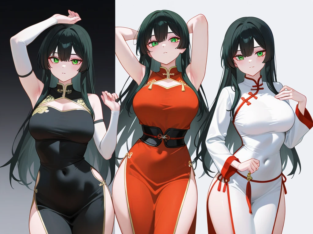 black long straight,hairpin,flat chest,cleavage,Thong,imperial concubine clothing,Long skirt,,Chinese Palace