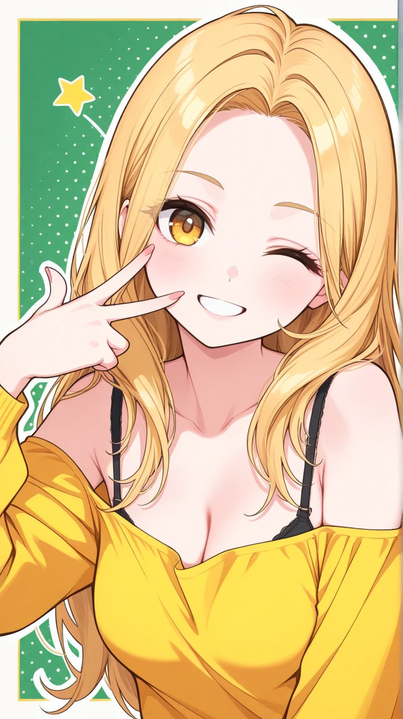 upper body, solo, 1girl, large breasts, looking at viewer, thirsty, cream hair, ringlets, black eyes, beige tank top, glittering light, Heliconia_spp. \(flower\), floral background <lora:Focke_wulf_style_v02:1>
