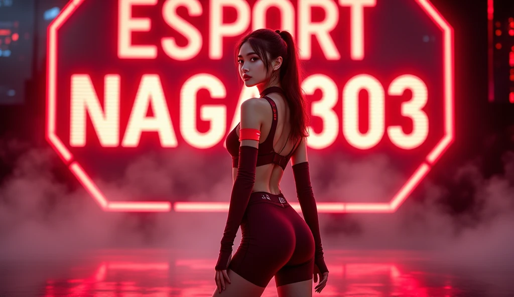 an event poster, music event, a female DJ at the front, 8k, girl, pretty face, sculpted body