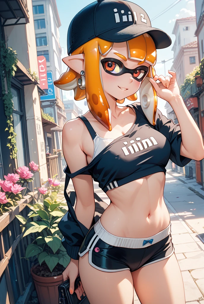Splatoon,Embarrassed,Squid Girl,School Swimsuit,Big Breasts