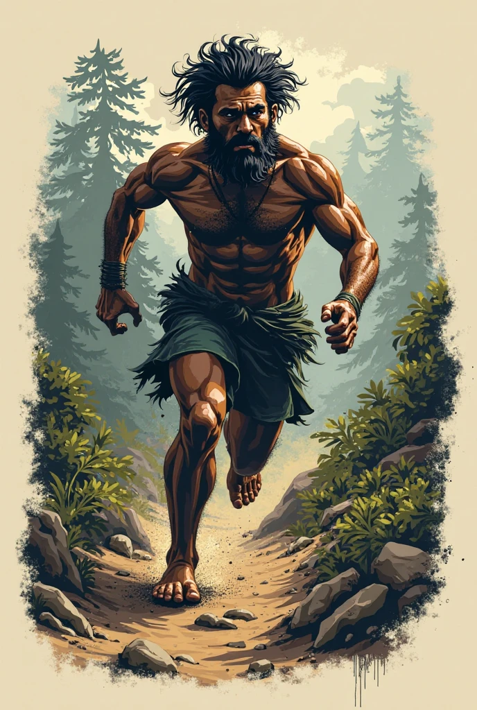 1 man running in the spring jungle , by Aaron Horkey and Jeremy Mann, masterpiece, best quality, Photorealistic, ultra-high resolution, photographic light, illustration by MSchiffer, fairytale, Hyper detailed A mixture of photography and painting, Composition of Perfect Divine Proportione, 8k resolution fullbody image,(( view from behind)) full body, oil painting A young man, white skin, ginger, barbed, hairy body, thin face, straight nose, thin lips, square chin, large light blue eyes, short red wavy hair, in roberto ferri style, aesthetic slim athletic body, ginger realistic skin, gorgeous, detailed tonned muscles, barefoot, perfect ???????, muscled fitness body, in caravagio+rubens+rembrant art style. Young man, perfect ???????, , energetic splendid, Barefoot, naked, small flacid penis, slim and detailed muscles, shirtless, pantless, fullbody, wearing sandals, the composition of shadows and lights give an atmosphere of spaciousness, he is a spartan soldier running on the spring jungle  ultra intricated detailed jungle , barefoot, perfect detailed feet, relaxed body lenguaje, relaxed face expresion. in the backgroound, forest in winter
