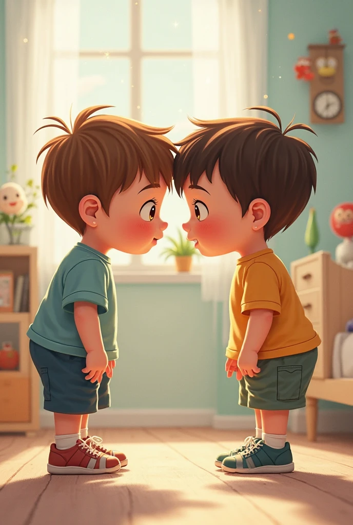 an image (or simple drawing) that represents direct communication without hiding information in early childhood
