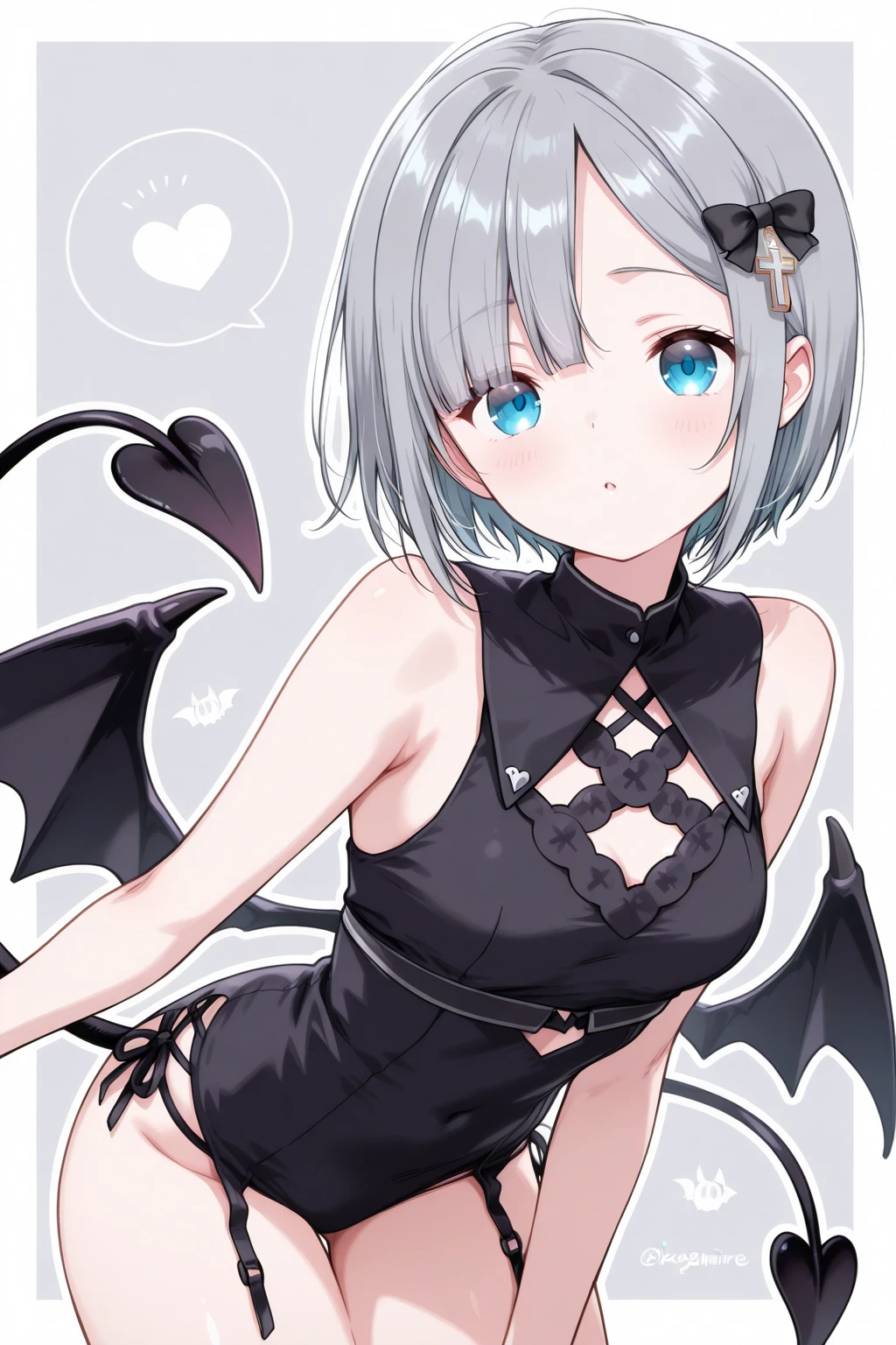 fullbody, 1 girl, floating sitting pose, ((blue halo,)) white hair, ((blunt bangs, straight bangs)), ((short hair)), ((hime cut)), ((bob cut hair)), ((side little ponytail)), sad, sniffle, white jersey, white tracksuit, light blue harness on chest, chest harness, belt on chest, black fingernails, fashion (((white skirt))), the skirt is white, mismatched thigh high stockings, cute blue wings on her back, with bandaids, adhesive bandages, cleavage_cutout, mismatched_legwear, asymmetrical_legwear, menhera