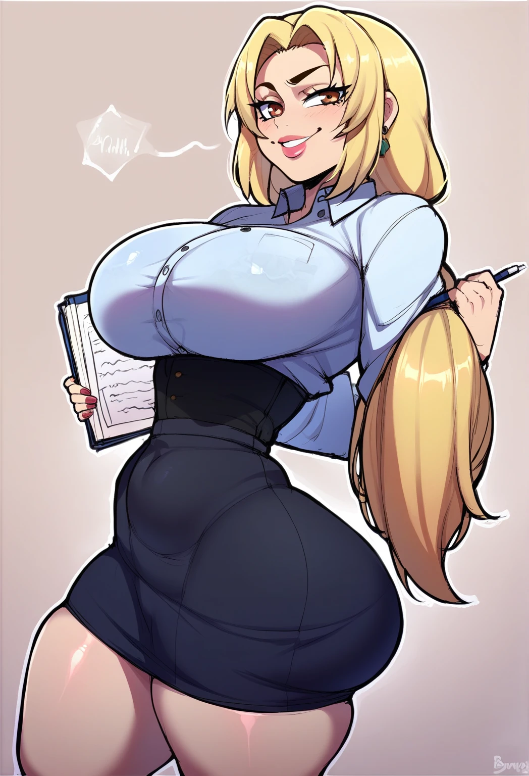 masterpiece, best quality, 1female, face portrait, beautiful, milf, extremely curvy, office
