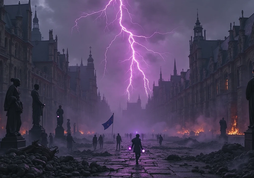 ，masterpiece, best quality，8k, ultra highres，An extremely ancient time-space rift opened，An ancient and majestic city rises from it。The walls are inlaid with shining skulls of skeletons，The whole city is red、Surrounded by purple and black magical energy，It constitutes an insurmountable barrier。The Skeleton Knight led the army of the dead to parade back and forth inside the city，The dust left behind it is attracted by the dark red gemstones，Gradually form a whirlpool。 --auto