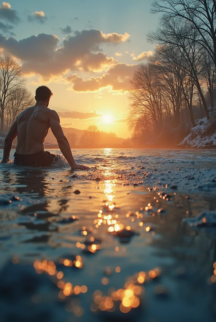 (best quality,4k,8k,highres,masterpiece:1.2),ultra-detailed,(realistic,photorealistic,photo-realistic:1.37),naked man,wet body,rippling muscles,moonlit lake,reflecting raindrops,torrential rain,sparkling water droplets,nighttime ambiance,sexual exploration,erotic atmosphere,LGBTQ representation,lofi beats,orgy of bodies intertwining,sensual energy,magical experience.