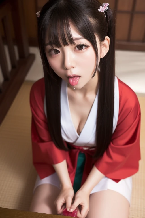 Roll your eyes、Ahegao、Highest quality, (masterpiece:1.2), detailed,
shinomiya kaguya,
naked、Pussy、No clothes、Pussyから水、M-shaped legs、One girl, alone, Open your mouth,Sticking out tongue、 A light smile,Black hair showing white of the eyes, Red eyes, short hair, Folded ponytail, Hair Ribbon, Medium chest