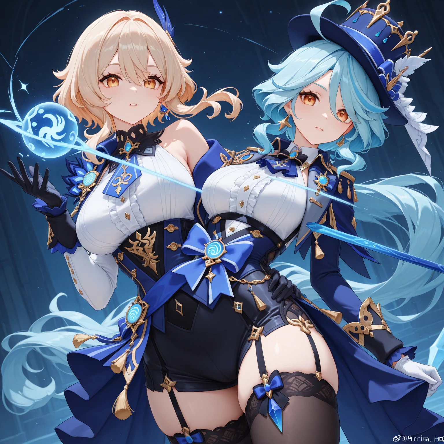 Masterpiece,best quality, Masterpiece,best quality, Blue gems, light blue gems, dark blue gems, various kinds of blue gems, (various shades of blue light), a composition with many shining blue gems,