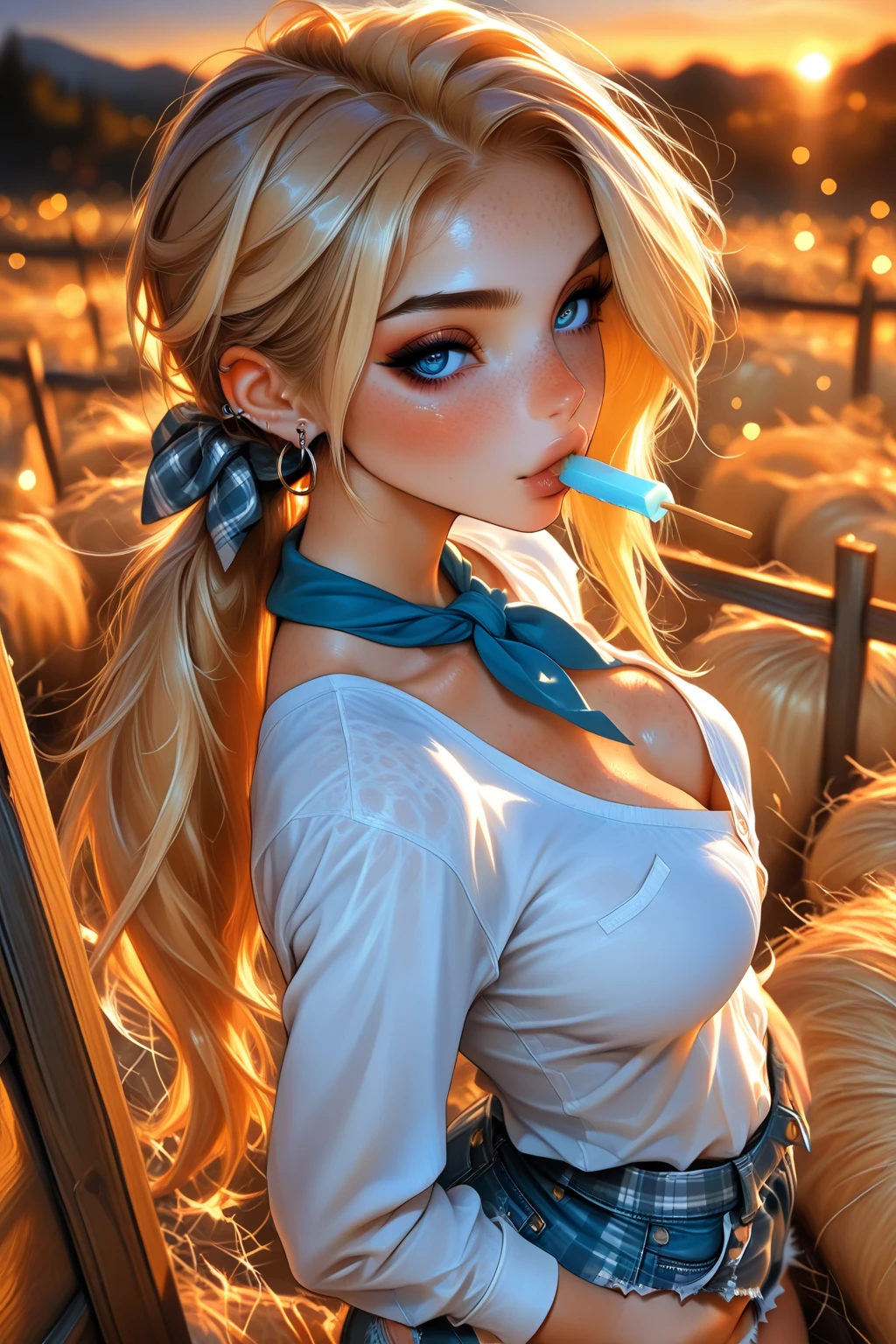 Beautiful Lighting, (1girl:blonde hair, absurdly long hair, hair between eyes), (real skin), <lora:l - L| :1>, <lora:y:1>,  (Style-DA:1.3),
 <lora:concept_holdingmolotov:1>, holding molotov, holding bottle, fire, (building on fire:1.5), <lora:age_slider-LECO-v1:-4>, from behind, huge ass, no face,, (tank top:1.1), denim short shorts, earrings, black choker, bare shoulders, sleeveless,