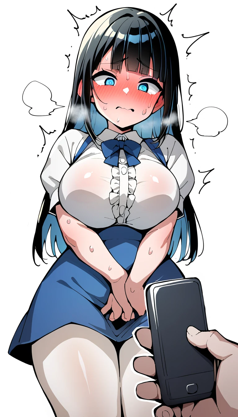 high quality、High resolution、High resolution、Inside a love hotel、One Woman(Women are being pressed for seeding)、Black Hair、An angle focusing on the buttocks from directly behind、White off-shoulder frill shirt、A tight black mini skirt that shows off her butt、Droplet Earrings、(Long Hair、Bangs that reach down to the mouth and cover one eye、slippery head、Wetた Hair、Silky Hair))、Blue heart-shaped earrings、Are fat(1.6)、Wet(1.9)、trembling(1.3),Climax(1.2)、Tree Eyes(1.9)、The corners of the eyes are raised.、Dark blue eyes、Saggy breasts(1.9),Big Breasts(1.9)、Long chest(1.9)、Her breasts are bouncing up and down (Black man)、(Big penis)、(A man is giving a woman a breeding press)