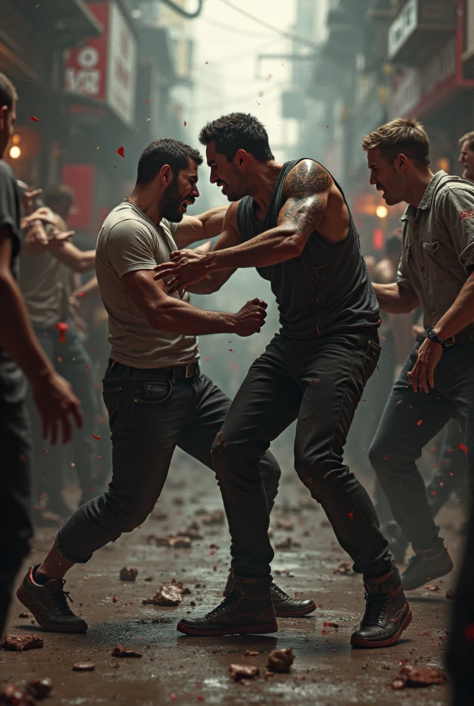A group of muscular policemen wear leather clothes! Exposing chest muscles! Teach a handsome gangster and take off his clothes, just underwear! Touch and play with every part of his body. Chest muscles! Chest hair! Movie texture! The expression of struggle!!