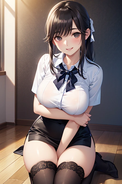 (Highest quality)), ((masterpiece)), (detailed),((Perfect Anatomy)),In the school classroom,Natural light coming in through the window, ((Full body shot 1.5,This woman is a 24-year-old female teacher.,A woman doing the splits while sweating 1.7,)),Beautiful woman,Very sexy,(((Big breasts wearing a navy blue blazer 1.4,Black leather collar,Very good,Wearing a very short navy blue miniskirt 1.8))),((garter belt,Wearing black stockings 1.2,Black high heels,Wearing a black bra and black panties)),
Beautiful woman,Beautiful Face,Big eyes,Beautiful Eyes,Beautiful double eyelids,Beautiful teeth alignment,A small face and a beautiful body with an 8-head ratio,Slender body,Long, thin limbs,Beautiful feet,and supple hair,Shiny black hair,Full body shot 1.4,((Expressions of ecstasy and climax 1.5,Blushing and crying,Open your mouth wide、Drooling a lot 1.2)),((Woman standing leaning forward with hands on desk 1.7)),(((Ahegao 1.5))),Very nasty slut,Erect nipples,
