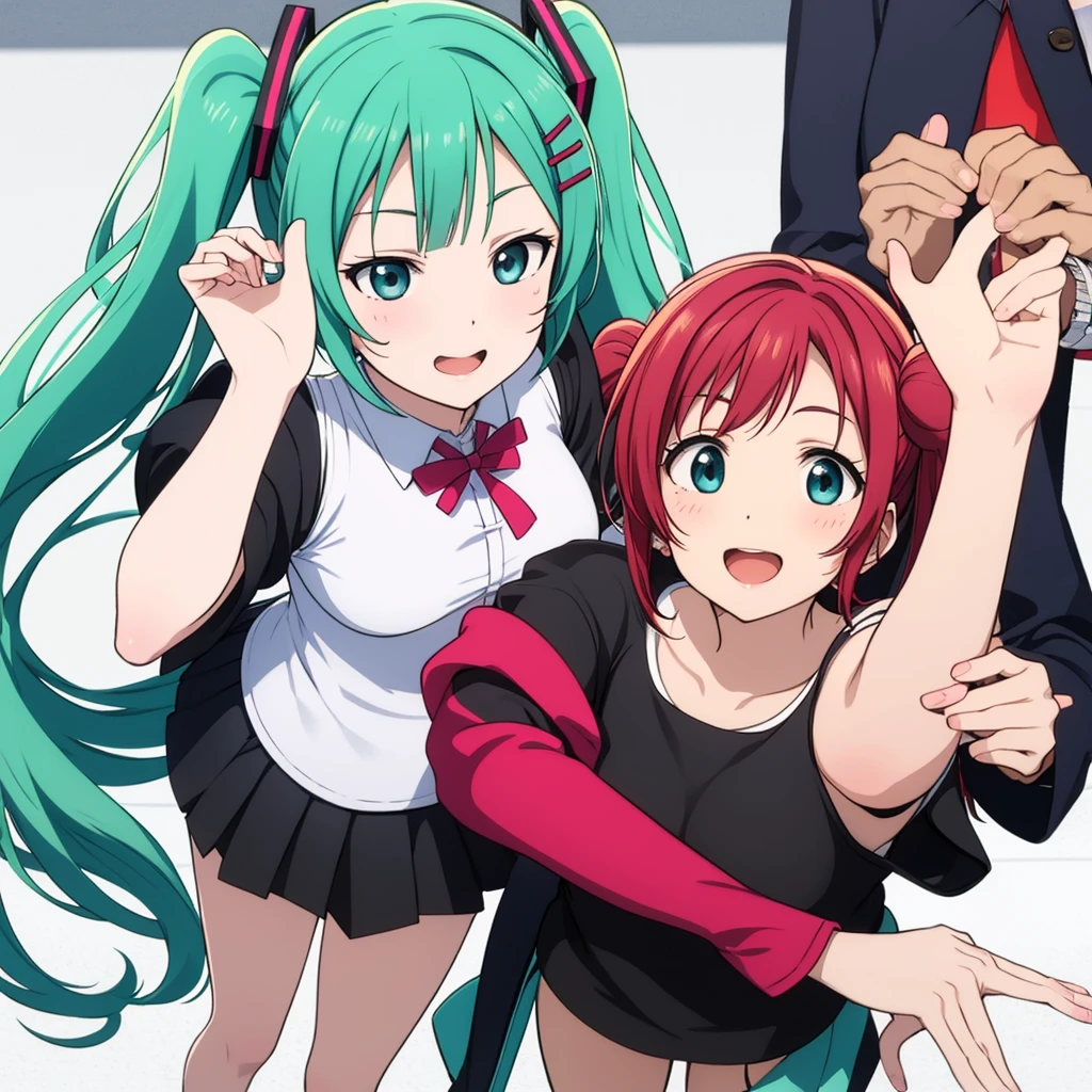 score_9, score_8_superior, score_7_superior, sauce_anime,
Samakoya, Matama Akoya, Long Hair, Brown Hair, Green Eyes, Multicolored Hair, Aqua Eye, two side superior, Striped Hair,
skirt, shirt, Knee socks, bow, , Jacket, white shirt, black Knee socks, bowtie, red bow, zettai ryouiki, button, blue Jacket, red bowtie, grey skirt, high-waist skirt,
indoor, stage, stage lights, concert, audience, Tied up with rope,gag,Struggling,blush,Painful expression,