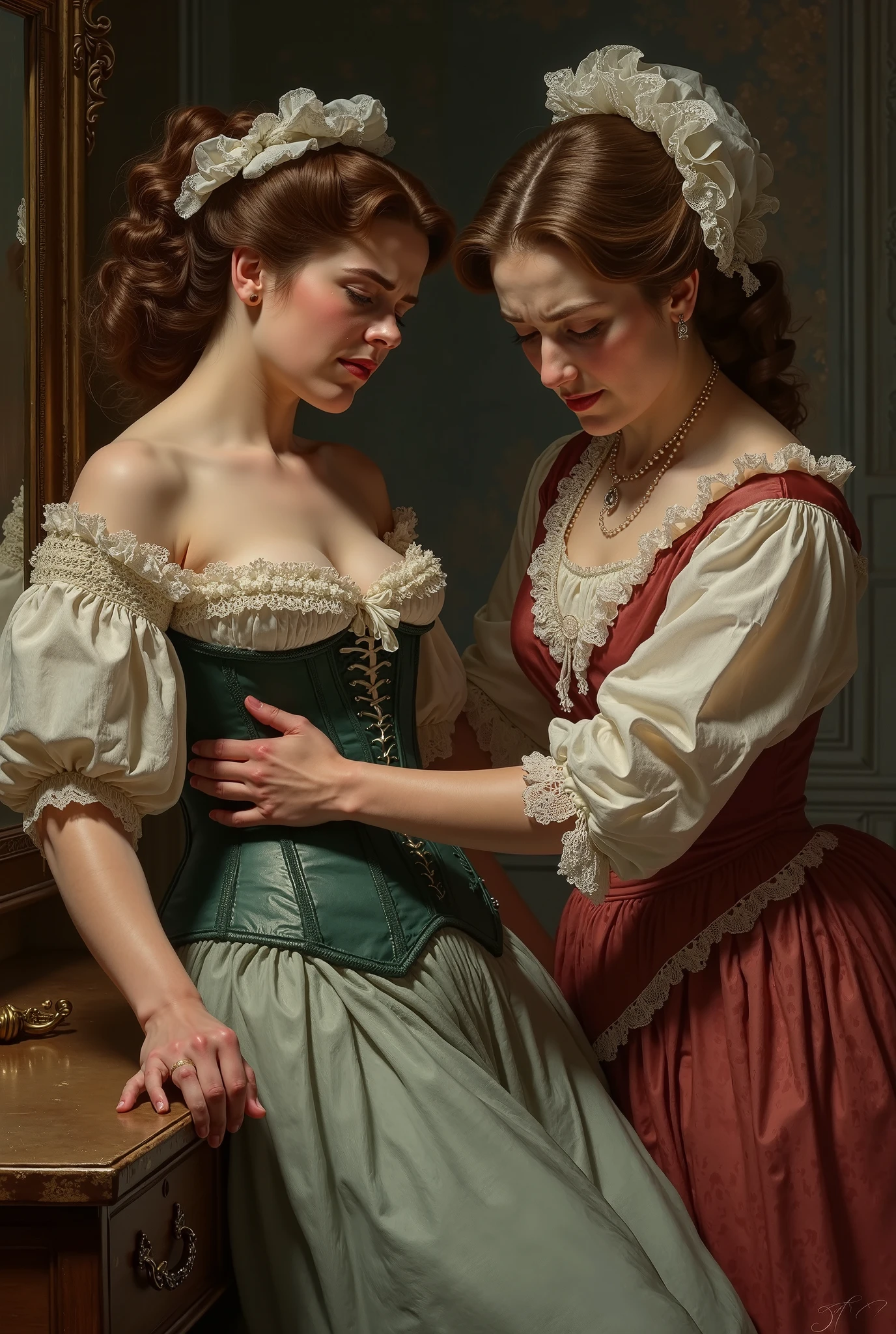  brown Azur Lane waifu，Greatly，extra thick curve，tied to a  chair，torture machine，Nipple chains，Trapped，in basement，Hijacked，nipple torture，electric chair，sadness and crying，Funk，urinating on herself，Urine flows from the inner thigh to the chair，Kidnapped，Tight black mini  exposes her breasts，Broken underwear，Camel toes，Diamond jewelry，Harajuku girl makeup，   with dents， evoke， SFW， one-girl， 独奏， perfect body figure， It's a perfect face， perfect hand， Perfect Finger， perfect lips， perfect  eyes， Perfect background， perfect atmosphere， Professional Quality， 8K， Perfect photography， Highest resolution， 8K， ray traycing， perfect volumetric lighting， hight quality octane render， High quality vectors， ultra - detailed， SAW movie scenes，  room， Clean the skin， minimalistbackground， Perfect Skin， There are no exceptions