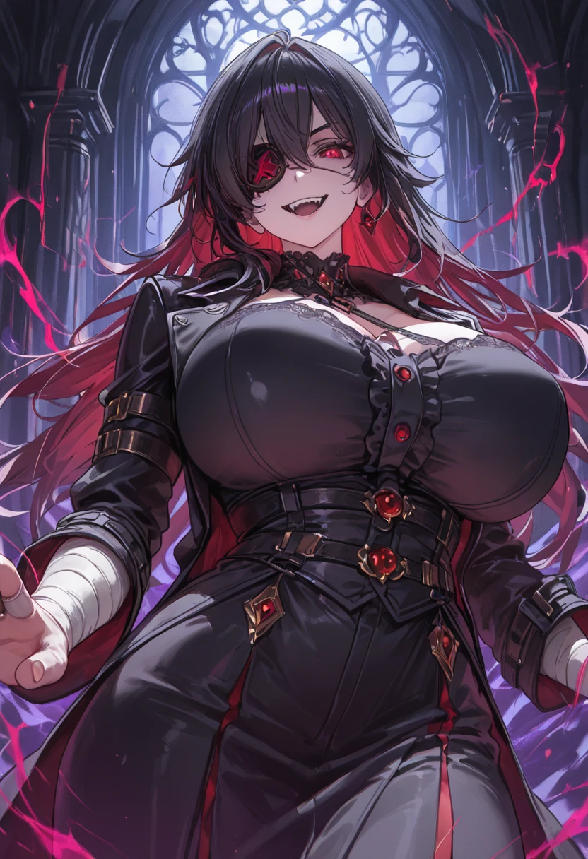 fox girl, big breasts, purple hair, masterpiece , red eyes, hd, Head to Chest, buried in my chest、underboob