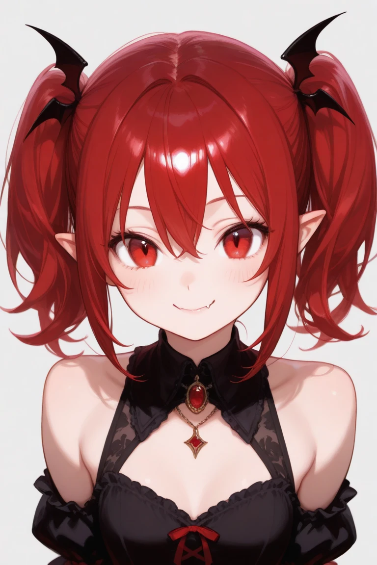1 girl, One, by the wide, I look at the viewer, Red eyes, jewelry, Red hair, earrings, pointy ears, portrait, red glow (red light of the eyes ) neon ((ideal anatomy)) ((ideal anatomy)) dark background, no hands visible in frame wearing tight uncensored sportswear