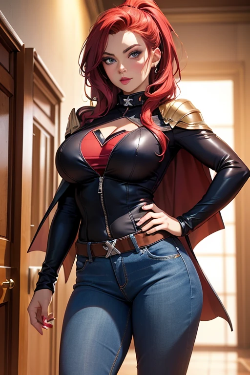 Arte Oficial, Unity 8k papel de parede, ultra detalhado, Beautiful and Aesthetic, Beautiful, master part, best quality, (BBW MILF), (15 years old) , (Zemaranhar, mandala, emaranhado, emaranhar), 1girl, (Supergirl), rabo de cavalo loiro, olhos azuis, pequeno, capa vermelha, saia vermelha, Botas vermelhas, tampo azul, seios grandes, Clavicle exposed, exposed neck, cintura exposta, Voando acima da paisagem urbana, gota de suor, Desviando o olhar, Cyberpunk, adicionar_detalhe, Supergirl, tempestade, epic scene,Detalhes complexos, hiper sexualizada, Hiper provocativo, , Sorriso, hiper lolita, mamilos eretos, Cameltoe completo, Hiperresolución, sardas cheias, thick, juicy lips, Olhos grandes, roupas mal reveladoras, mamilo exposto, expor pelos pubianos