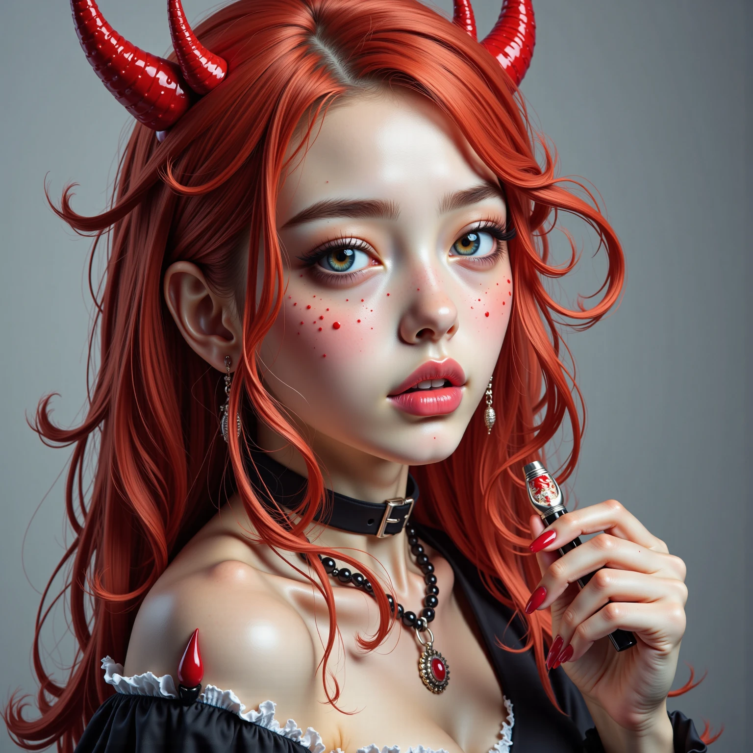 NSFW, (WETDREAM, Fiery red eyes, Horny mood's face:1.4), alone, __body parts__ Delicate and realistic skin, big, official art, All-in-one 16K wallpapers, Special details, beauty and aesthetics, beauty, Masterpiece, best quality, In cyberpunk city, Great atmosphere, Calm color palette, Calm mood, soft shadow