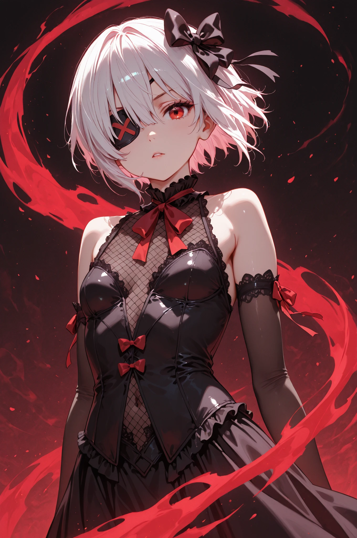 a dark red demon with horns, NSFW, no clothes, perfect body proportions, with red glowing eyes, red glowing eyes, evil smile and glowing eyes, the grim reapper, | demonic | horror themed, demon girl, grimdark vibes, evil glow, helltaker, dark art style, with glowing red eyes, kk, best quality, more details, masterpiece, 1girl, kaneki ken, girl focus, red eyes, solo, short hair, rain, tokyo tokyo \(hell\), white hair, luxurious, 8k, detailed, ray tracing, depth of field, cinematic lighting, devil, demon, (((​masterpiece)))、(((top-quality)))、((ultra-detailliert)), Vampires, 18+