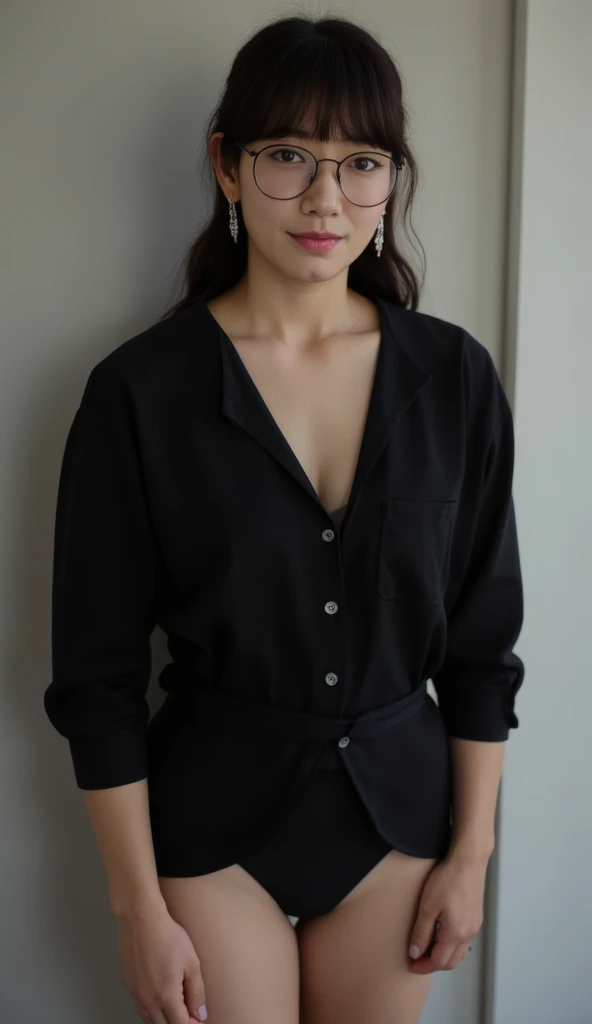 (8k、RAW Photos、Highest quality、masterpiece:1.2、Perfect Anatomy)、(Realistic、Realistic)、1 female、Japanese women、(((Black Hair、short hair、49 years old、Mature Woman、Mother、Incest、Mother-息子 Incest、Obscene)))、((lingerie、Huge breasts、View from the front))