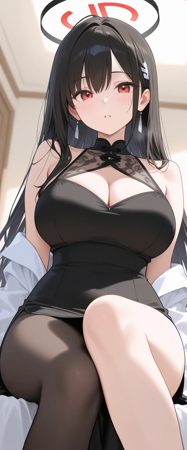 perfect human body,girl, Mature female, Mature, Beautiful wife,Intellectual woman,very long hair, blush,(Very detailed background), victorian style skirt,intricate details,((woman with fever)),huge ,(blush:1.2),, shaved ones_Cat, Being in love,,