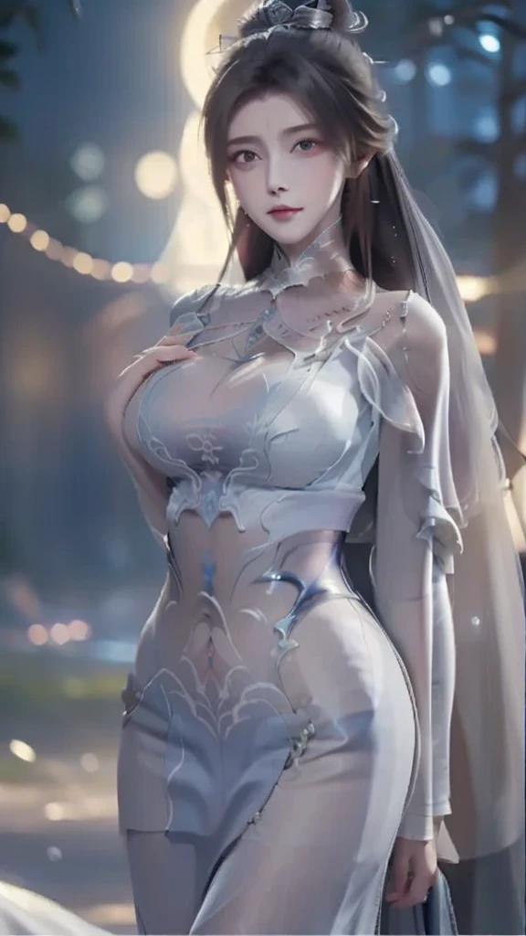 ((Best Picture Quality, 8k, tmasterpiece:1.3)), 1girl, Beautiful woman with slender abs:1.3, (Casual hairstyle), Princess dress:1.1, Ultra-fine face, A detailed eye, 二重まぶた，ssmile，Home