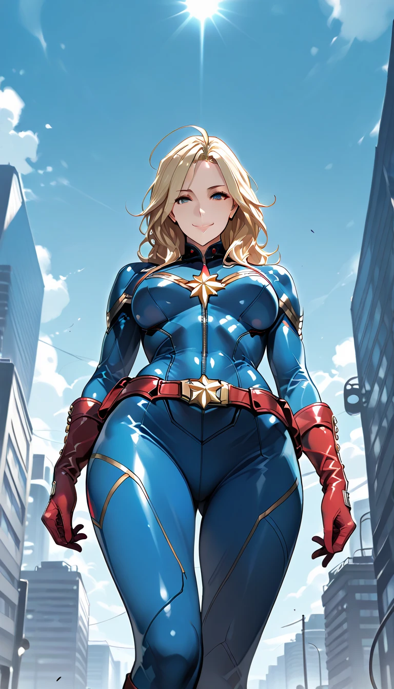 masterpiece, best quality, 1girl, female, superhero, leotard, covered legs, boots, matching boots, medium breasts, light particles, wind particles, aura, stand, standing, highleg, twirl, spin, tornado, tornado twirl, tornado spin, whirlwind, wind particles, city backdrop, time travel, solo, cameltoe focus