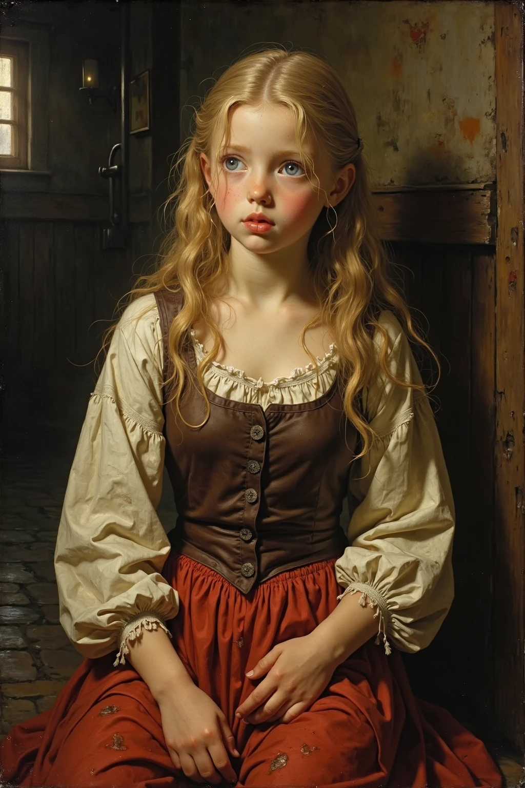 <lora:Sophie Gengembre Anderson Style:1>Sophie Gengembre Anderson Style - cosette from les miserable in the style of william-adolphe bouguereau