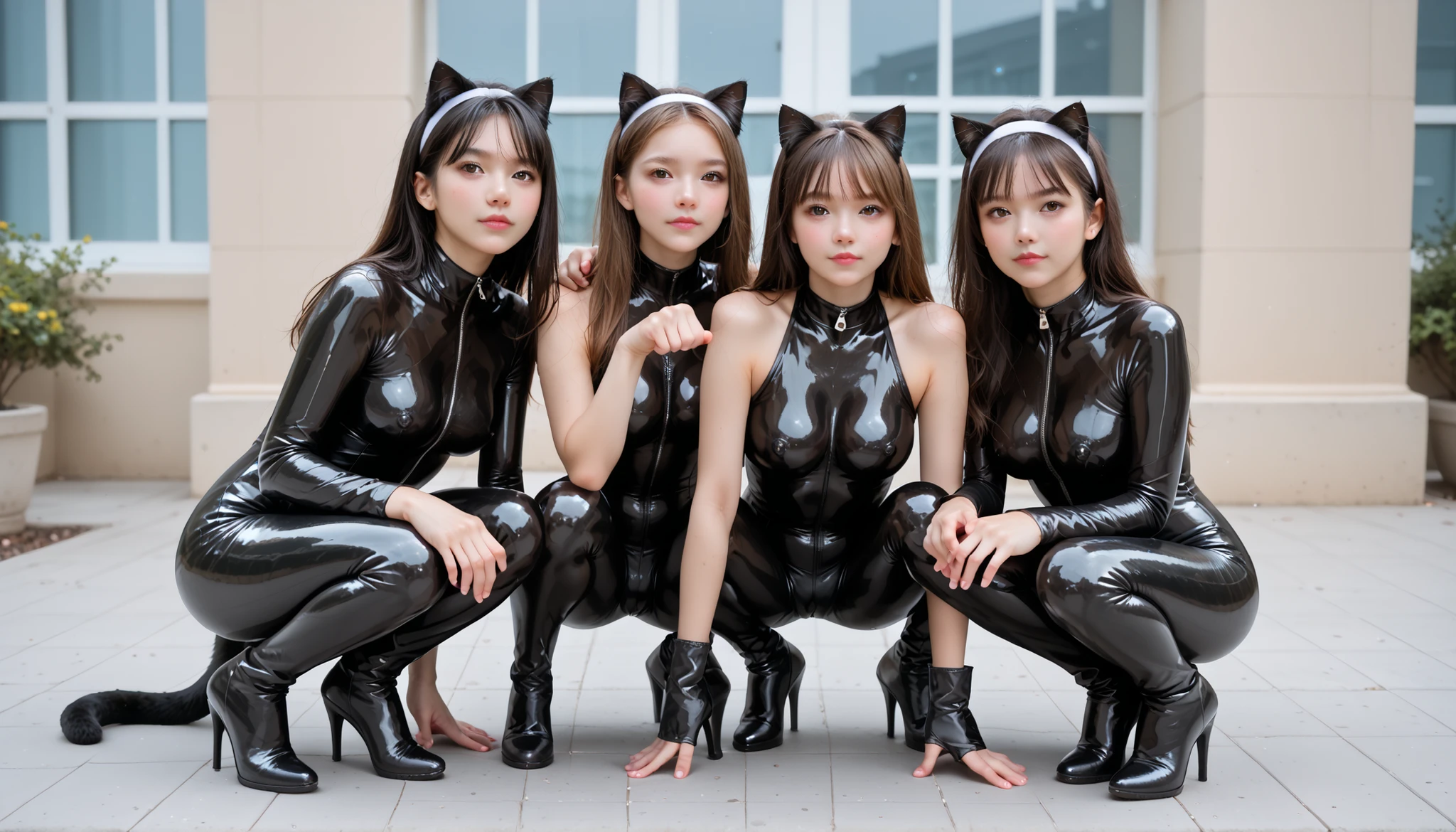 (((Clone Art)))、((Very detailed depiction of a female avatar))、8k、Realistic、20-year-old、Beauty Women、(A girl in a bronze maid outfit: 1.8)、The skirt is brown、White Pantyhose、Black leather shoes、Hair in a ponytail、Cute smile、Sticky skin、Big Breasts、Full cleavage、Full breasts、Jcup、(((Clone skill activated)))、(((There are many people with the same exact face and body type)))、((Full of girls who are just clones))、Surrounded by girls who are clones、Tens of thousands of girls、Standing、sitting、Crowd of girls、Split-ego girls group、A crowd of girls、A girl with an alter ego walks、smile