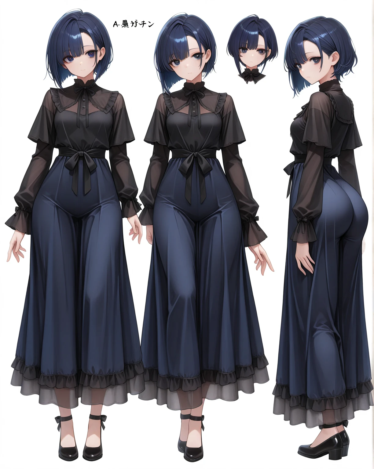 Female original character reference sheet adoptable,