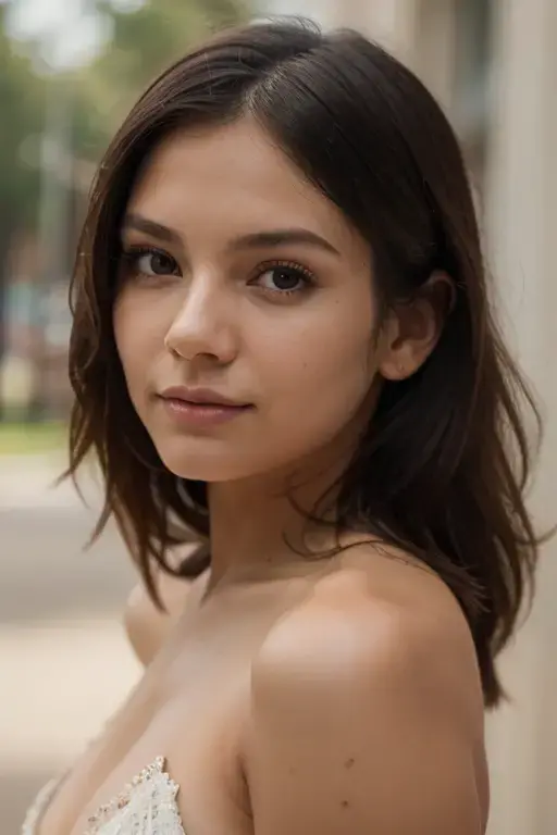 beautiful woman of Spanish origin with light brown hair taking a photo of herself from the front), very detailed, 23/25 ans, naughty face, natural wavy hair, Brown eyes, high resolution, masterpiece, best quality, intricate details, very detailed, sharpness, detailed skin, realistic skin texture, texture, detailed eyes, professionnel, 4K, charming smile, shot with Canon, 85mm, shallow depth of field, Kodak Vision Color, corps parfaitement ajusté, extremely detailed, Photo_\(ultra\), photorealism, realistic, Post-traitement, maximum detail, roughness, real life, ultra realistic, photorealism, la photographie, 8k 4K