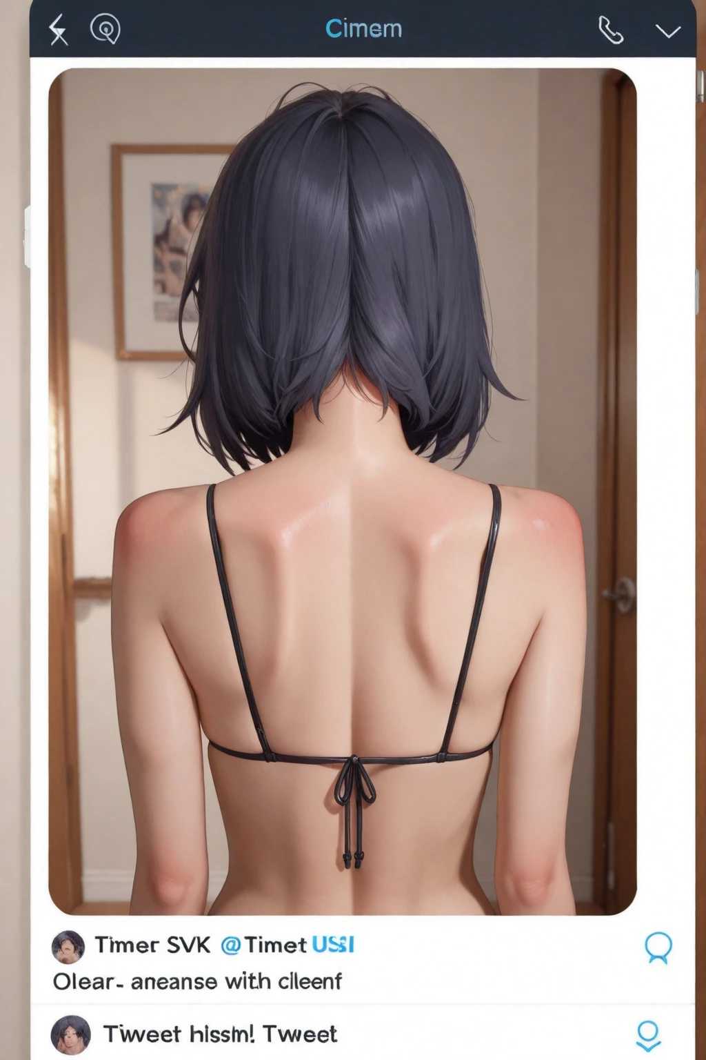 Slender cute boy 12 years old without a shirt, in short belvkh panties(1:2), you can see your naked ass, back view, looks at the camera