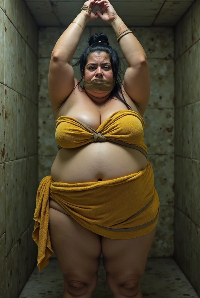 ((best quality)), ((masterpiece)), (detailed), ((waist circumference 125cm)), (Morbid obesity:1.2), female, (Upper body obesity:1.8), (obese belly:1.2), ((big belly)), protruding belly