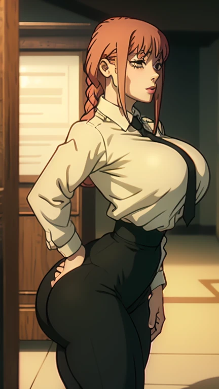 masterpiece, best quality, 1girl, shiny skin, (thin waist), ( curlly red hair), ((curvy)), ((wide hips)), ((hoop earrings)), ((small boobs)) , ((( yellow overalls))), hot, soft natural lighting, reflections, bright illuminations, big ass