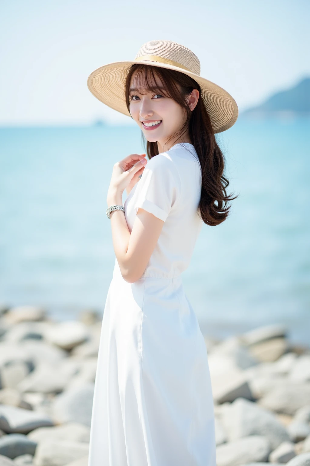 masterpiece, best quality, (Extremely detailed CG unity 8k wallpaper), (best quality), (Best Illustration Award), (The best shadow), Smile,happy,Smile,absurd, Realistic lighting, (abyss), Beautiful and delicate light, Leng Jun,teenager,Light and shadow texture,astigmatism,Background with light clouds