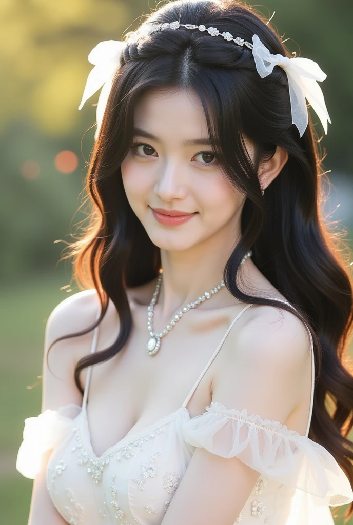 (Ultra Realistic), (Illustration), (High Resolution), (8K), (Very Detailed), (Best Illustration), (Beautiful and Detailed Eyes), (Best Quality), (Ultra Detailed), (Masterpiece), (Wallpaper), (Detailed Face), One Girl, Look Front, Fine Details, Detailed Face, Low Key, pureerosfaceace_v1, Dark Eyeliner, Bangs, Big, (Best Quality, 8k, 32K, Masterpiece) 1gril, brown ponytail, large breasts, (detailed white loose shirt: 1.5), shorts, cleavage, shirt with white collar, necklace, (detailed lace bra: 1.1), (slouch: 1.8), smile, get on all fours, look down,