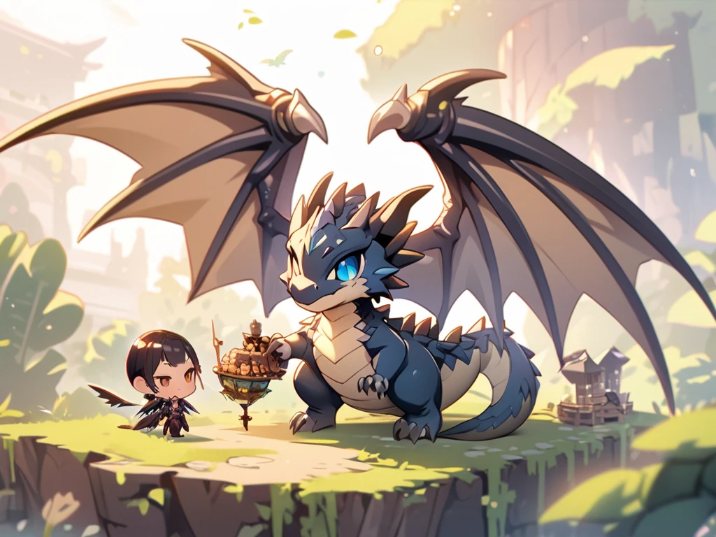 Lar Smodragon, A little dragon with a big eye and a broken heart, There are two dragon wings on the back
