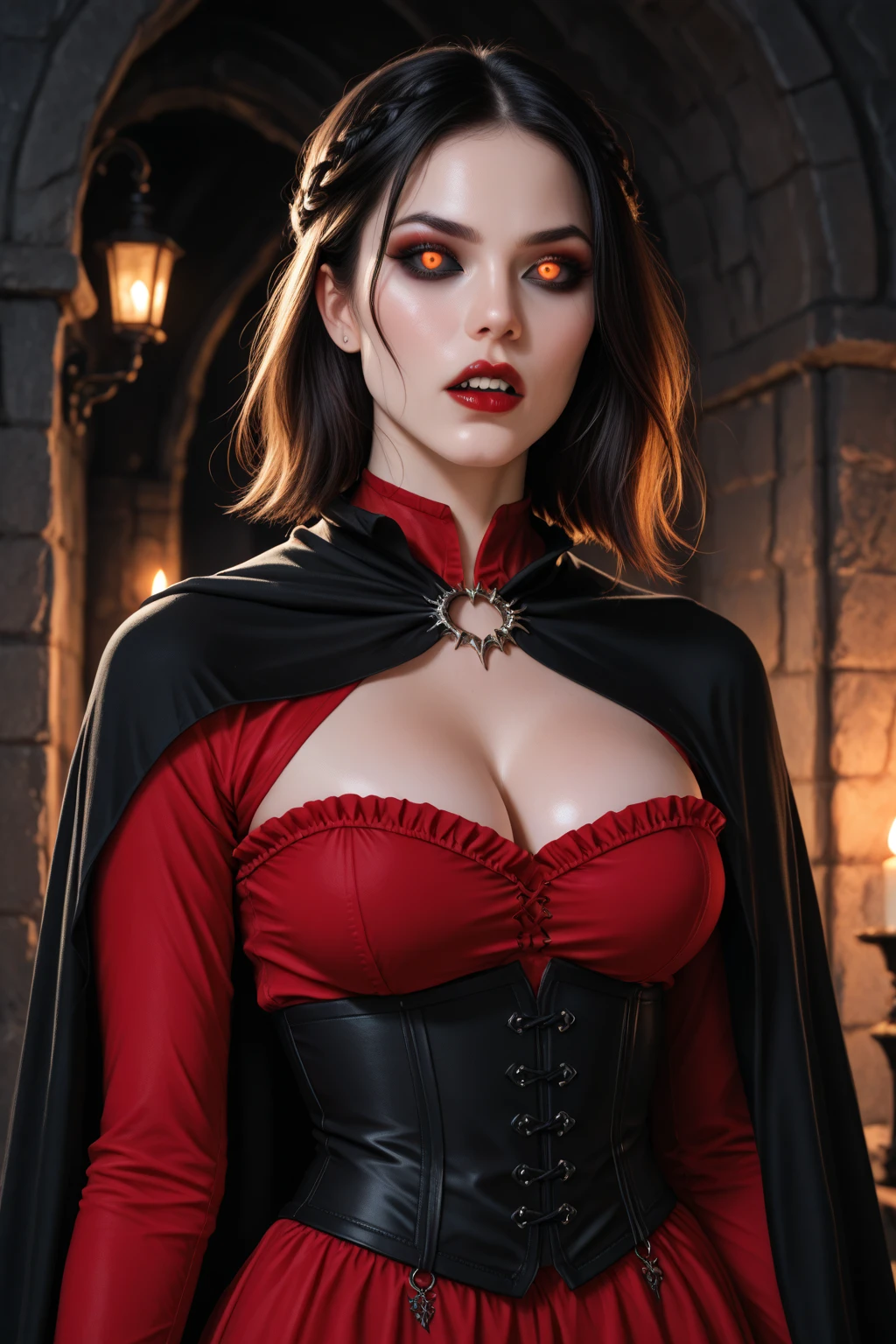 ((best quality)), ((masterpiece)), (detailed), perfect face, (game karakter), alucard ligthborn, senyum, alucard mlbb